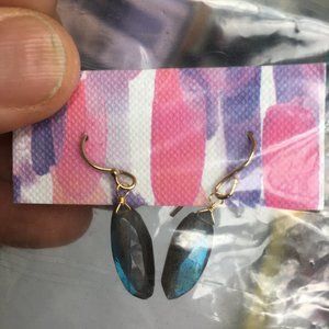 NWT Labradorite earrings on gold fish hooks